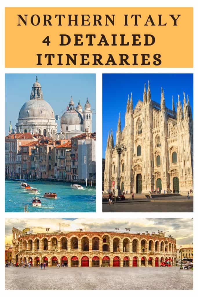 Looking for a Northern Italy itinerary for your next trip? Find here 4 Northern Italy itineraries, with day by day information on what to do and see