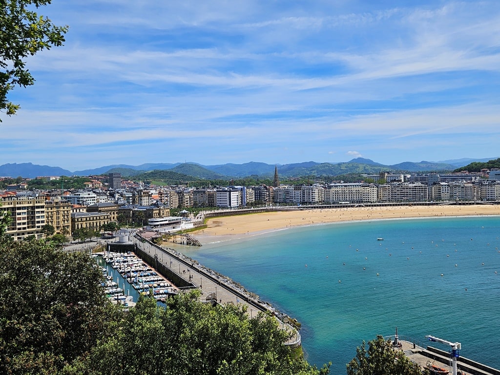 view from Monte Urgull in San Sebastian